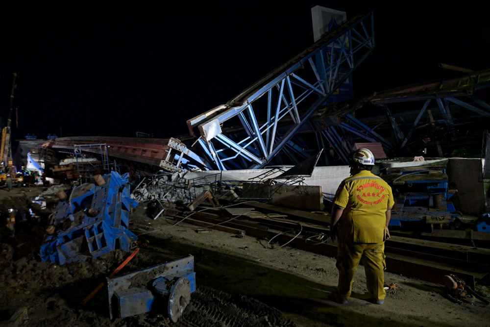 Death toll rises in collapse of under-construction Bangkok highway