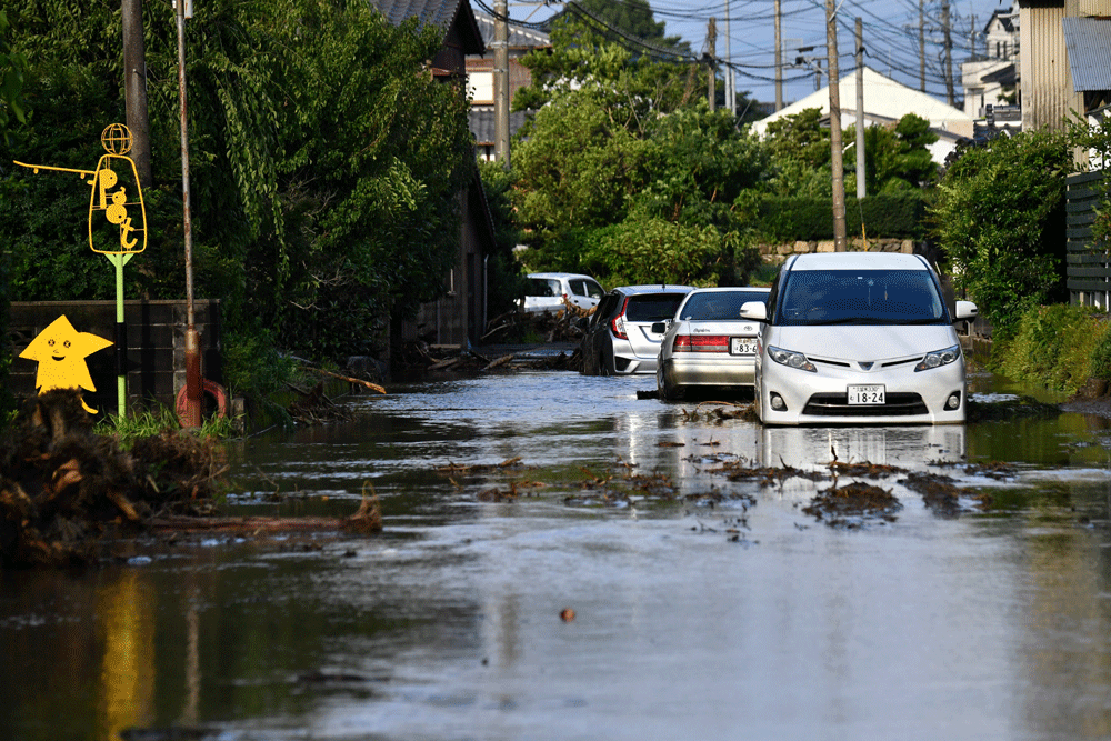 Heavy rain in southern Japan leaves up to six dead, 3 missing
