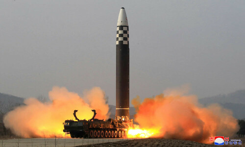 North Korea fires ICBM as South Korea, Japan leaders meet at NATO