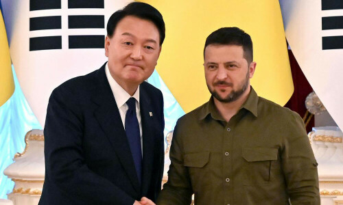 South Korea&rsquo;s president in Ukraine to see Zelensky