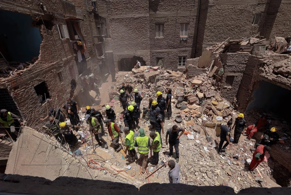 At least eight killed in building collapse in Cairo