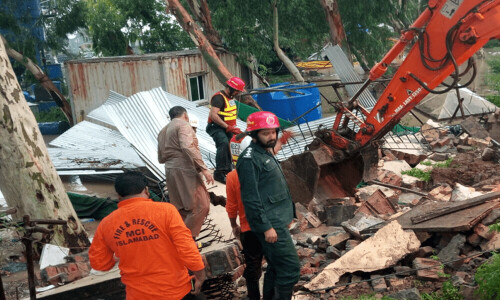 At least 11 killed in wall collapse in Islamabad amid heavy rains