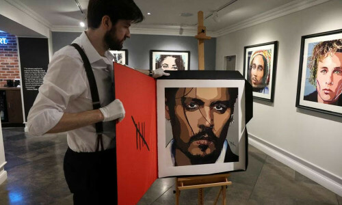 Johnny Depp self-portrait painted during &lsquo;dark time&rsquo; goes on sale