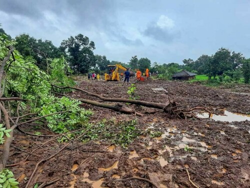 A day after landslide likely trapped more than 100, Indian rescuers look for survivors