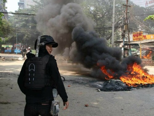 One dead, 12 wounded in Myanmar bomb blast