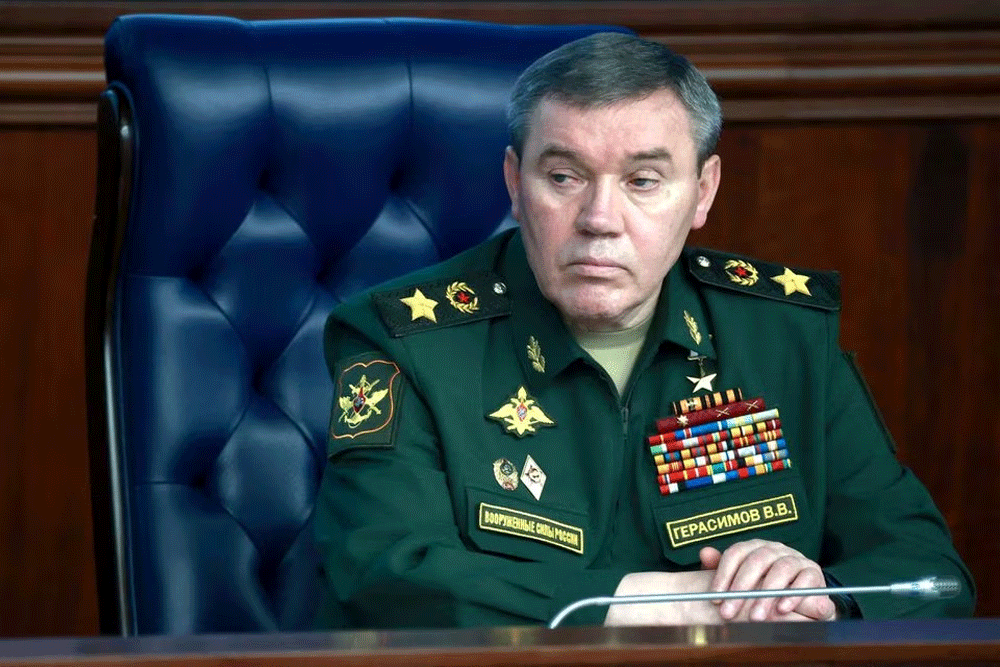 Russian chief of staff shown visiting troops near front line in Ukraine