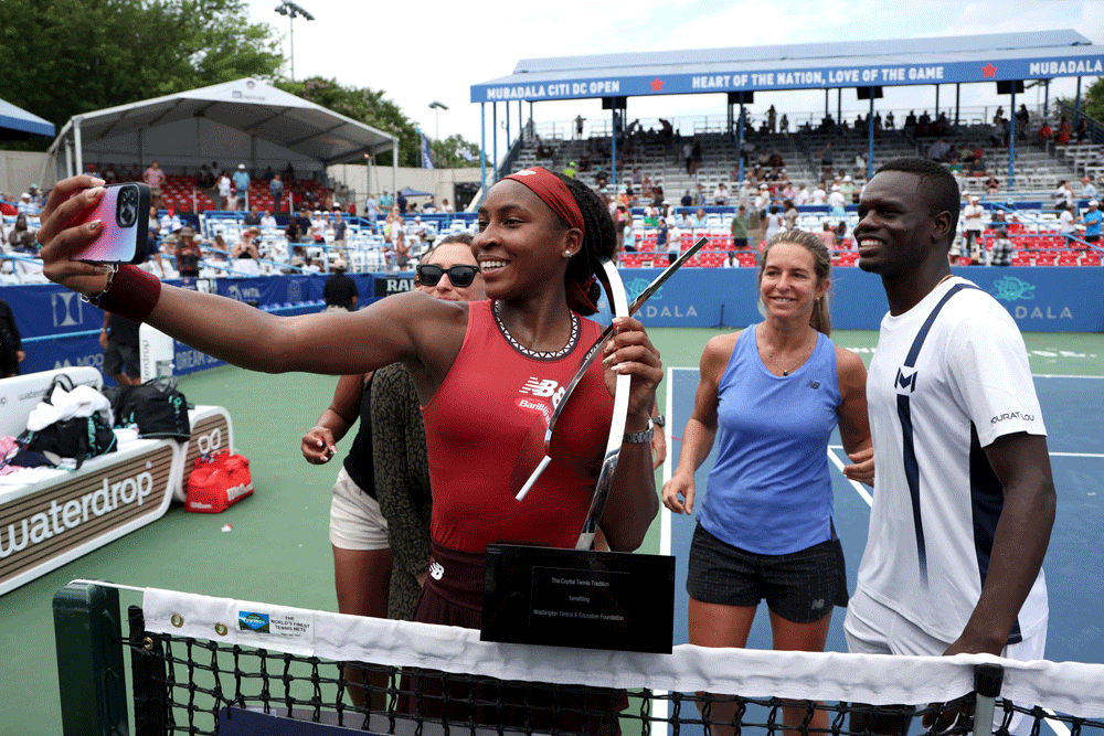 Britain&rsquo;s Evans and US teen Gauff win Washington titles
