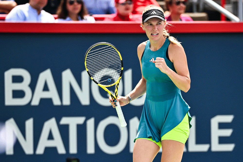 Wozniacki makes triumphant return to reach Montreal second round