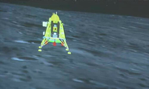 Chandrayaan-3 spacecraft lands on moon in &lsquo;victory cry&rsquo; of new India