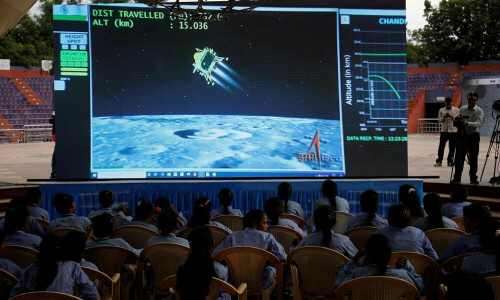 One giant step: Moon race heats up