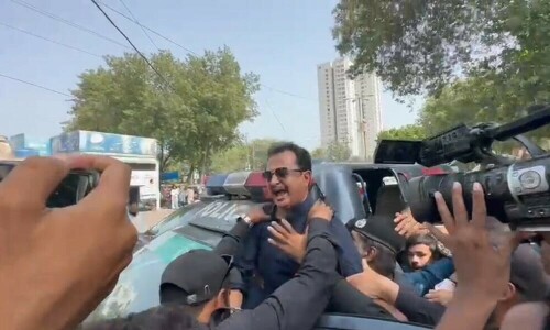 PTI&rsquo;s Haleem Adil Sheikh re-arrested outside ATC