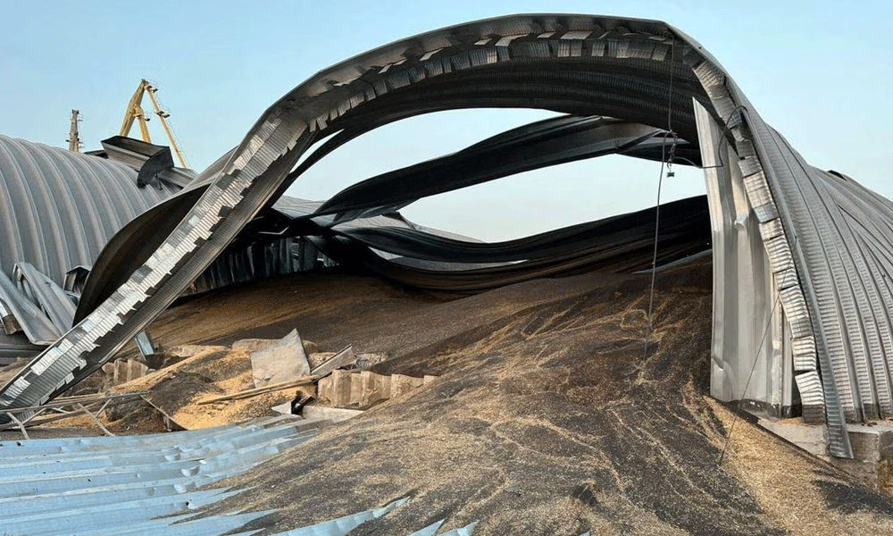 Port, grain silo damaged by drone strikes on Odesa region
