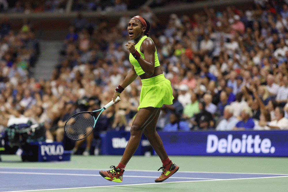 Gauff beats Muchova to reach US Open final after protesters disrupt match