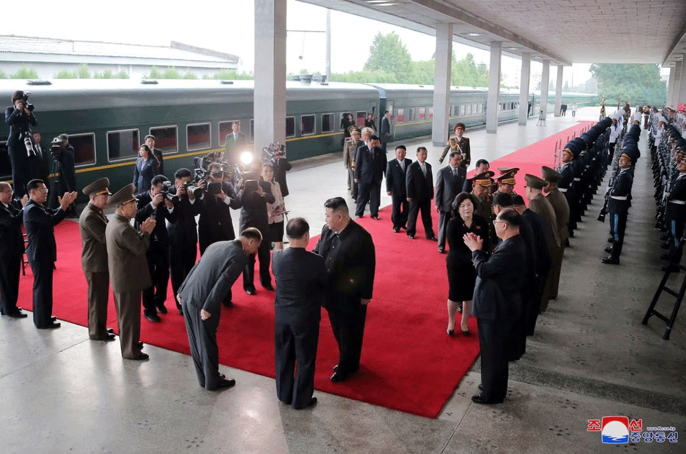 North Korea&rsquo;s Kim Jong Un in Russia amid US warnings not to sell arms
