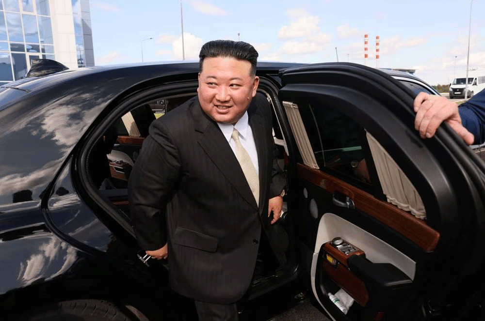 North Korean leader heads for aviation plant in Russian Far East town