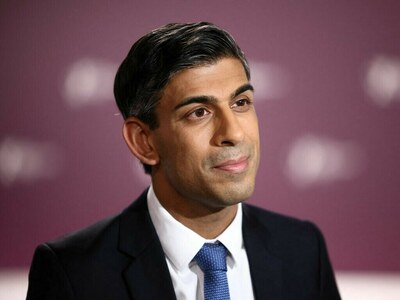 Britain's Sunak arrives in India for G20 summit: broadcast Britain's Sunak arrives in India for G20 summit: broadcast