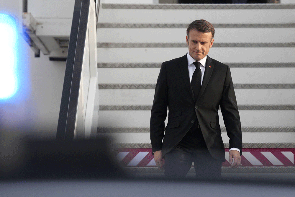 French President Macron arrives in Israel on solidarity visit