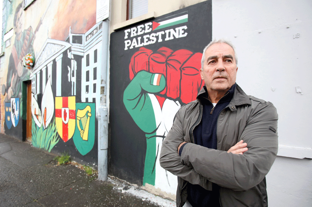 Flags and murals as North Irish pick sides in Israel-Hamas war