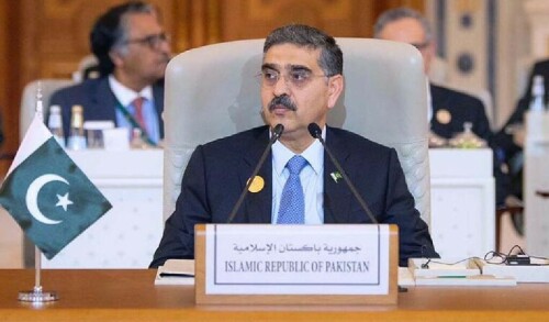 PM Kakar reminds international community to intervene; implement solution to Palestine issue