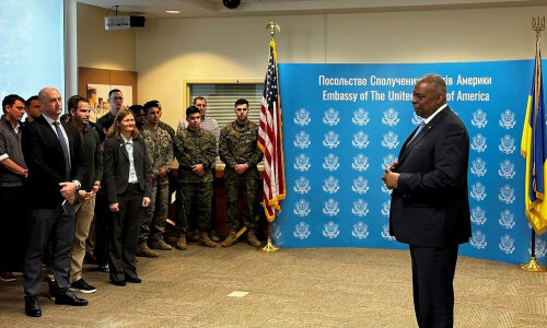 US defense chief Austin visits Kyiv, announces more military aid