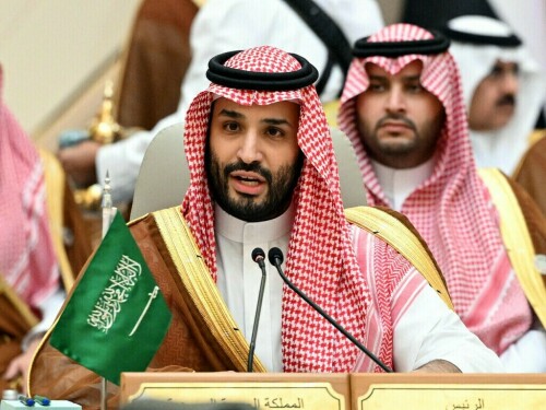 Saudi crown prince: We demand a &lsquo;serious&rsquo; peace process for a Palestinian state