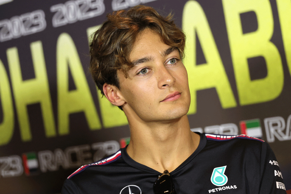 Russell tops Abu Dhabi practice as rookie Drugovich shines