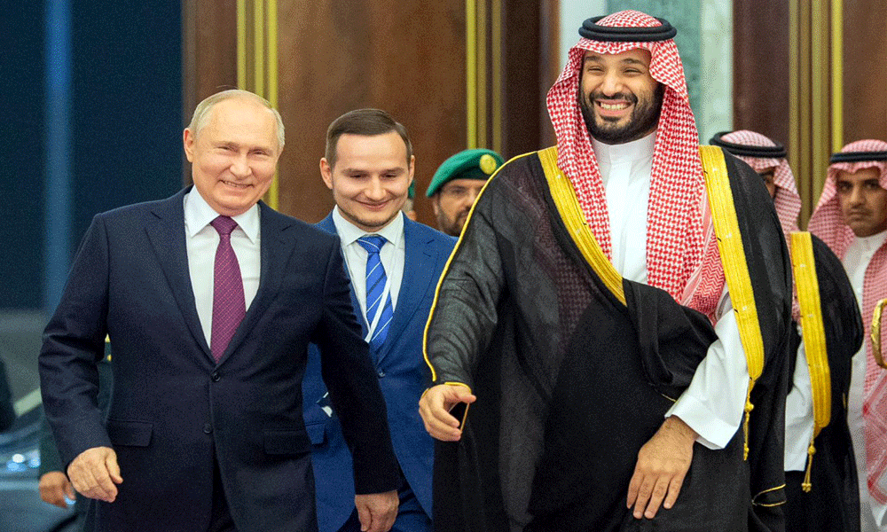 Saudi crown prince, Russia's Putin stress need for OPEC+ to commit to deal