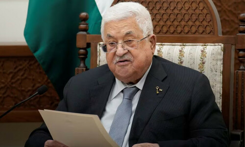 Palestinian president says Gaza war must end, conference needed to reach settlement
