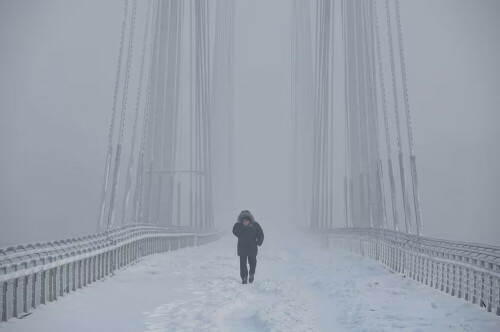Blizzards sweep across Russia bringing massive snow falls