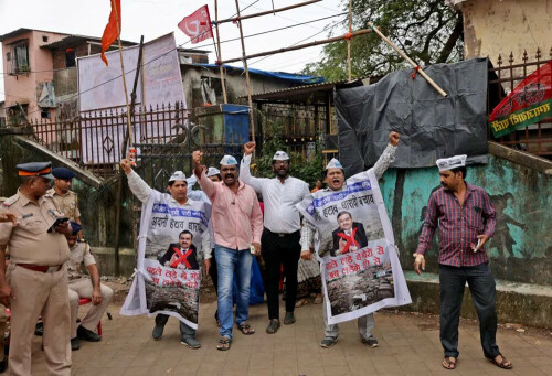India&rsquo;s opposition parties protest against Adani&rsquo;s Mumbai slum overhaul plan