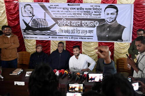 Bangladesh&rsquo;s Shakib bats for ruling party in elections