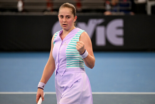 Ostapenko beats heat to oust defending Brisbane champion Pliskova