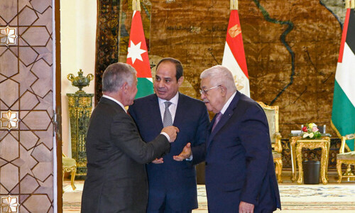 Jordan king, Sisi and Abbas call to &lsquo;maintain pressure&rsquo; for Gaza ceasefire