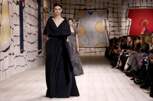 Maria Grazia Chiuri showcases moire at Dior&rsquo;s haute couture runway show