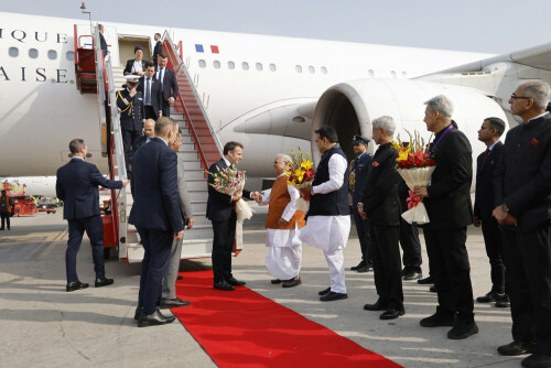 France&rsquo;s Macron arrives in India for two-day visit: AFP