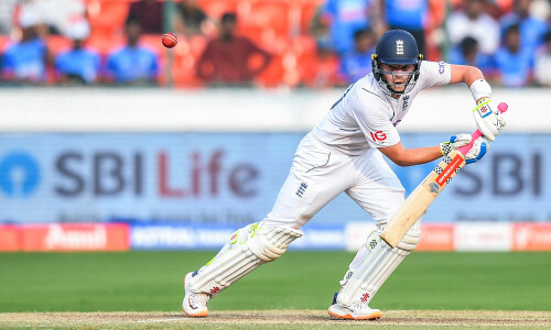 Ton-up Pope pulls England into lead in first India Test