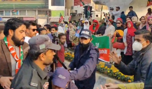 25 arrested after clash between PTI workers, police during Karachi election rally 25 arrested after clash between PTI workers, police during Karachi election rally