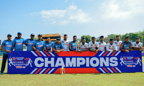 Sri Lanka celebrate 10-wicket Test win against Afghanistan
