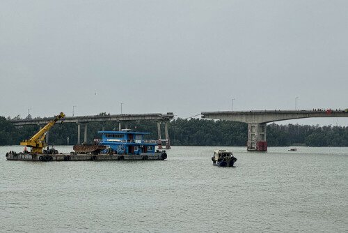 Two dead after cargo ship hits bridge in southern China
