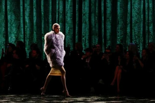Saint Laurent reins in volumes with sheer, fitted looks at Paris Fashion Week