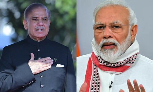 India's Modi felicitates Shehbaz Sharif on becoming PM