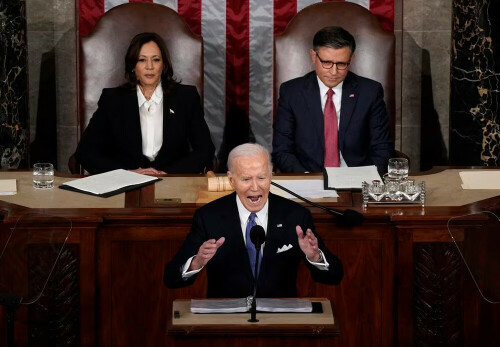 Biden takes on Trump and Republicans in feisty State of the Union speech