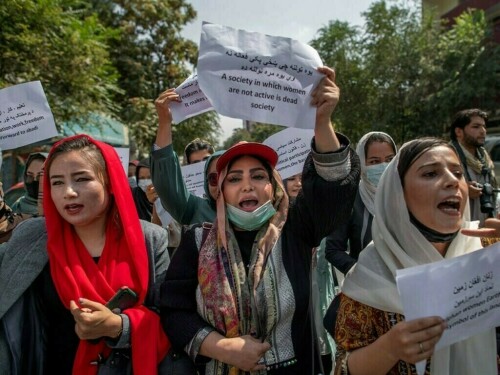 Afghan women stage rare, private protests on International Women&rsquo;s Day