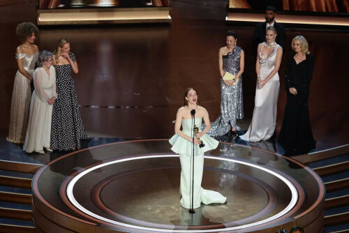 Emma Stone wins second career Oscar for &lsquo;Poor Things&rsquo;