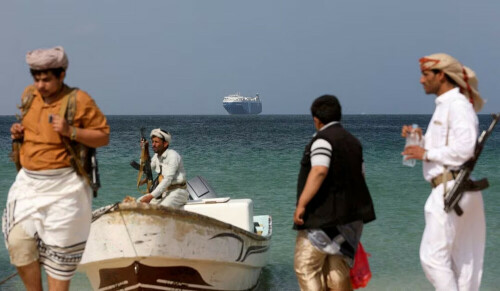 Houthi missiles fired at ship in Red Sea, US military says