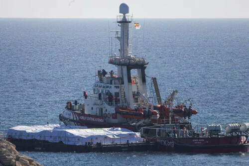 First aid ship to Gaza leaves Cyprus port in pilot project First aid ship to Gaza leaves Cyprus port in pilot project