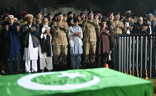 Funeral prayers of terrorist attack martyrs held in Rawalpindi