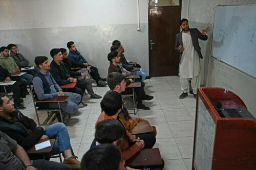 Afghan schools restart, with girls barred for third year running