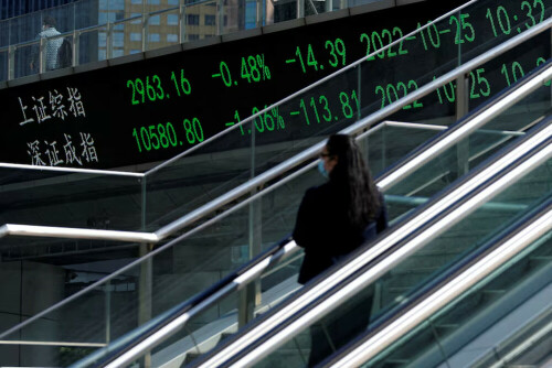 China stocks fall amid strong foreign outflows