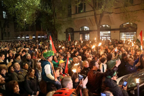 Thousands protest against Hungary&rsquo;s Orban after former insider leaks graft case tape